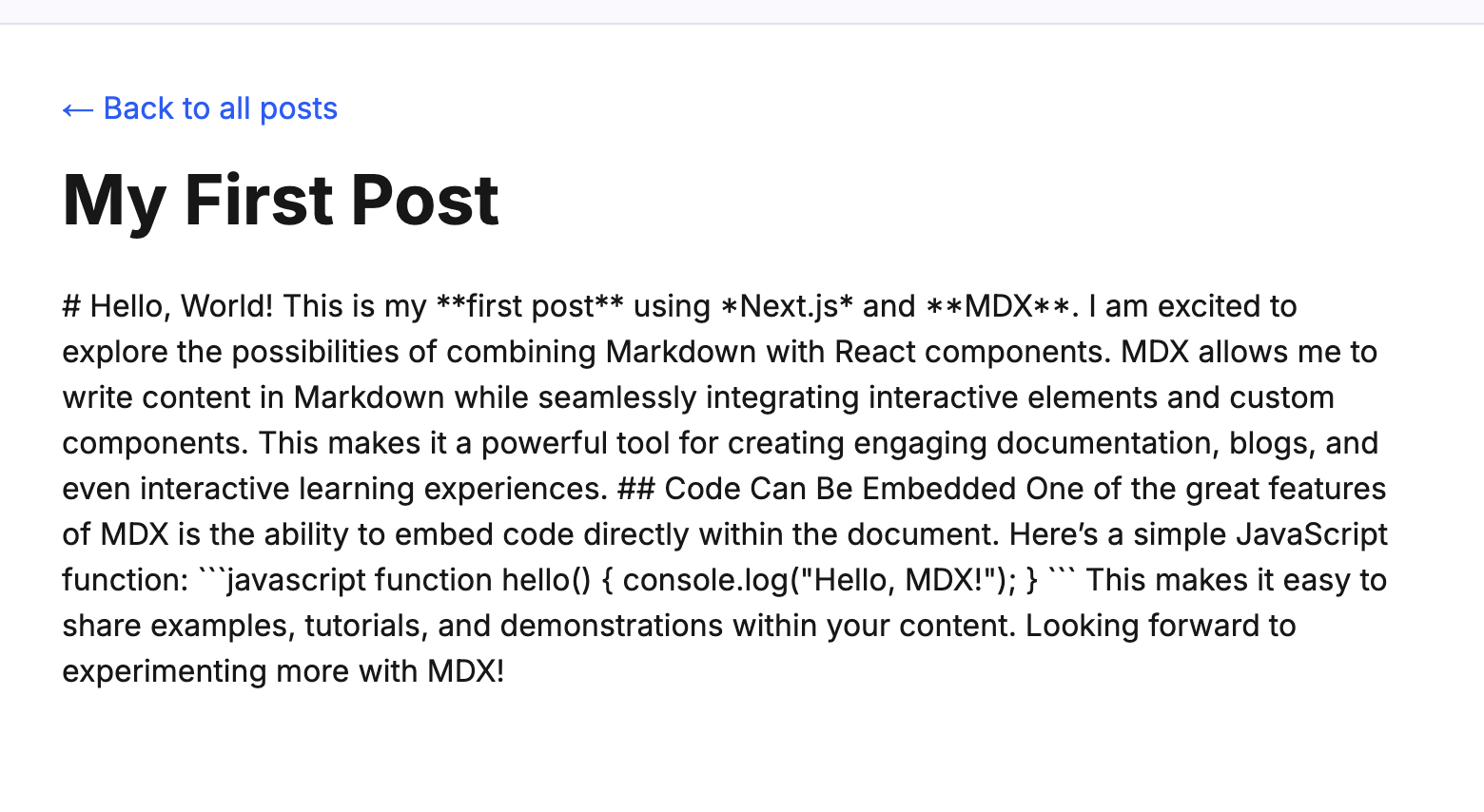 Страница поста